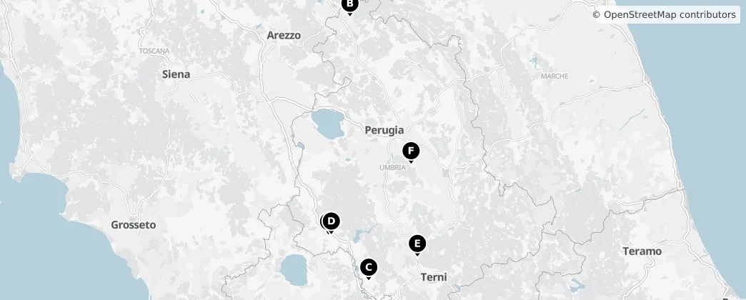 Map of Umbrie
