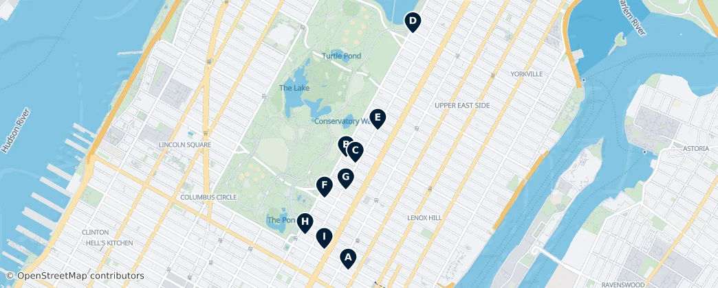 Map of Upper East Side