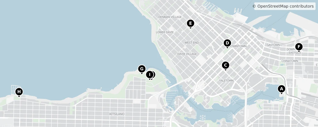 Map of Vancouver