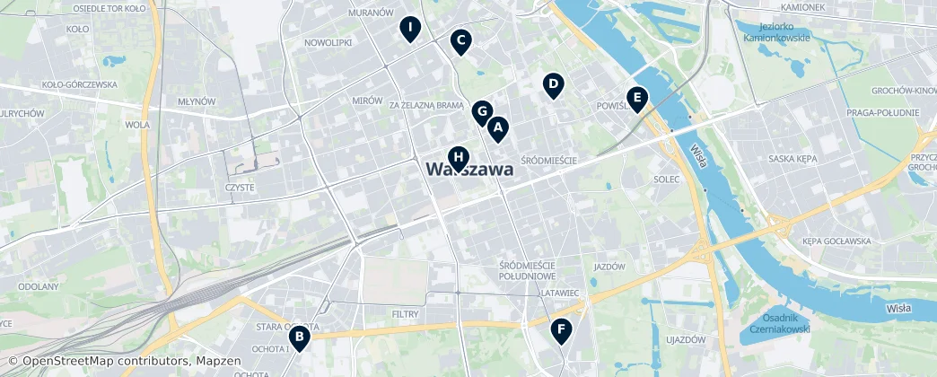 Map of Varšava