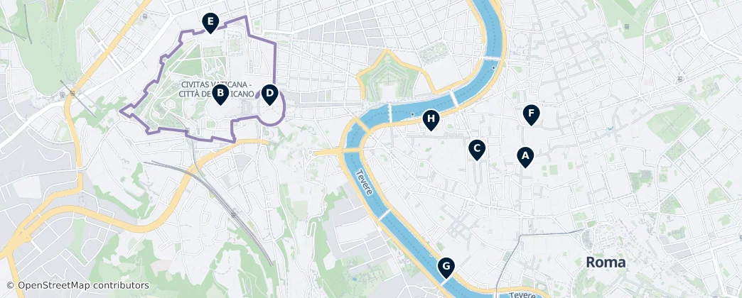 Map of Vatikán