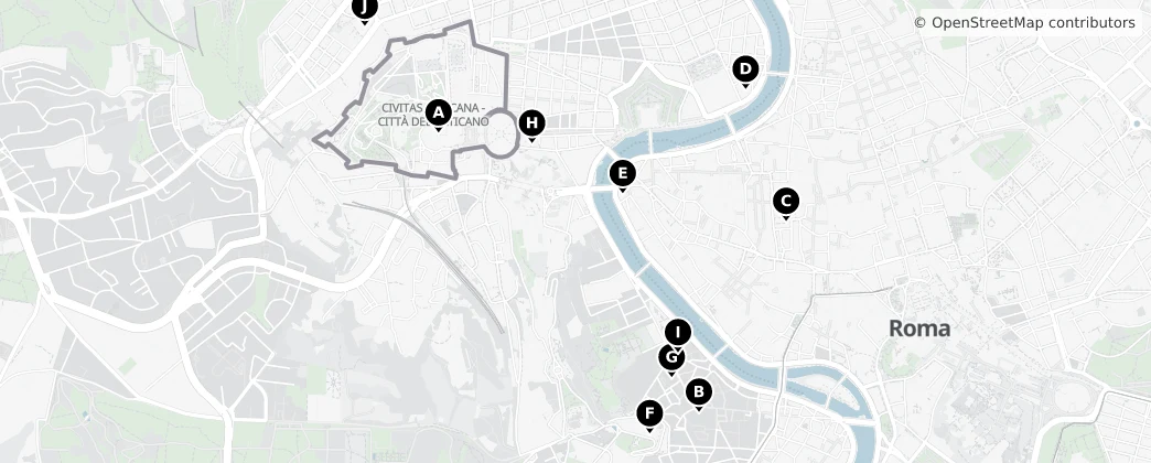 Map of Vatikán