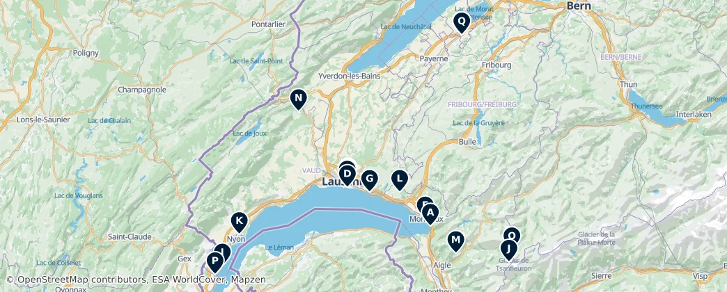 Map of Vaud