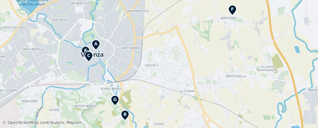 Map of Vicenza