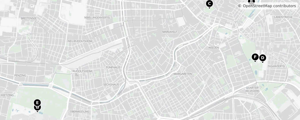 Map of Vídeň