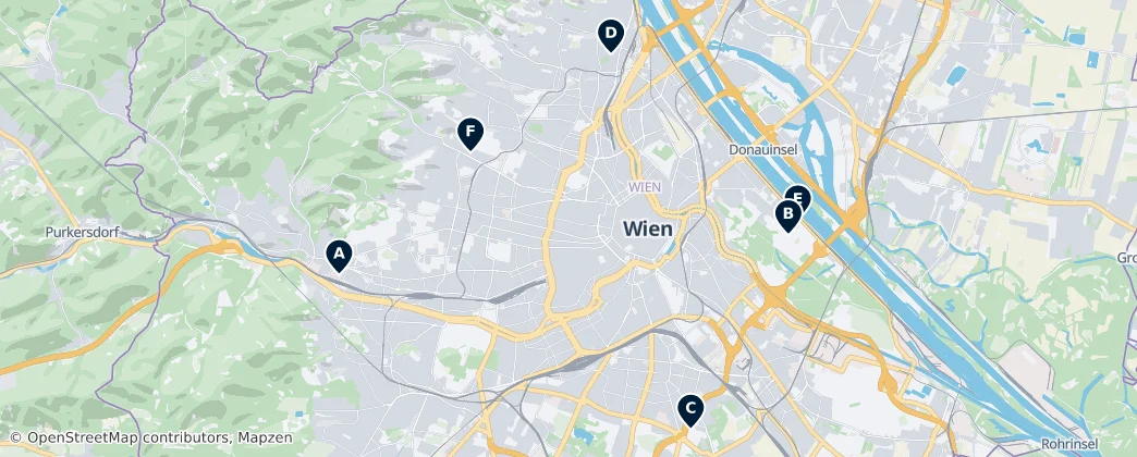 Map of Vídeň