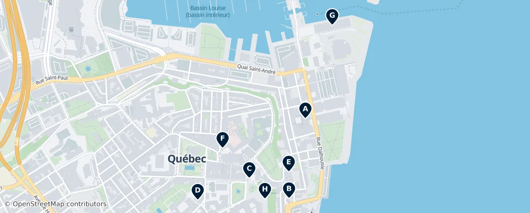 Map of Vieux-Québec–Cap-Blanc–Colline-Parlementaire