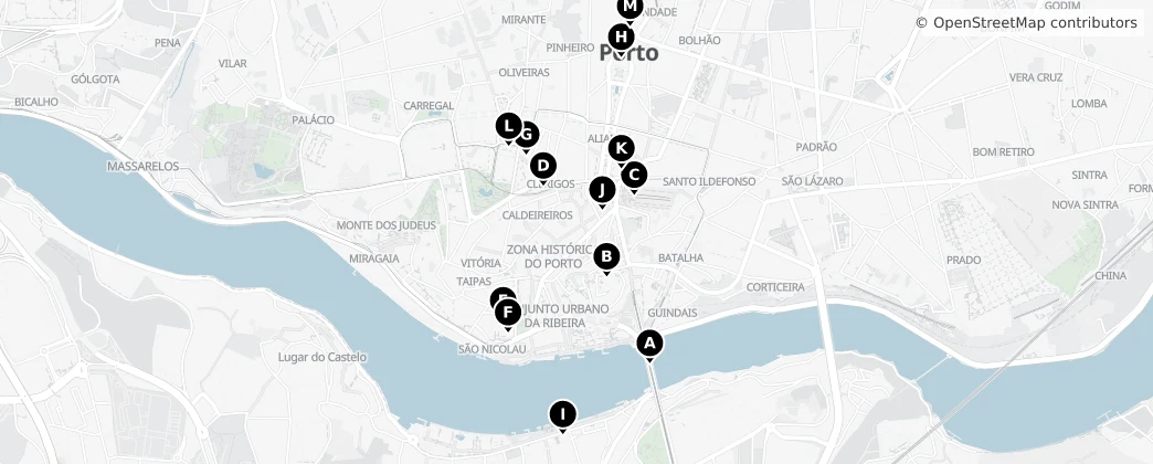 Map of Vila Nova de Gaia