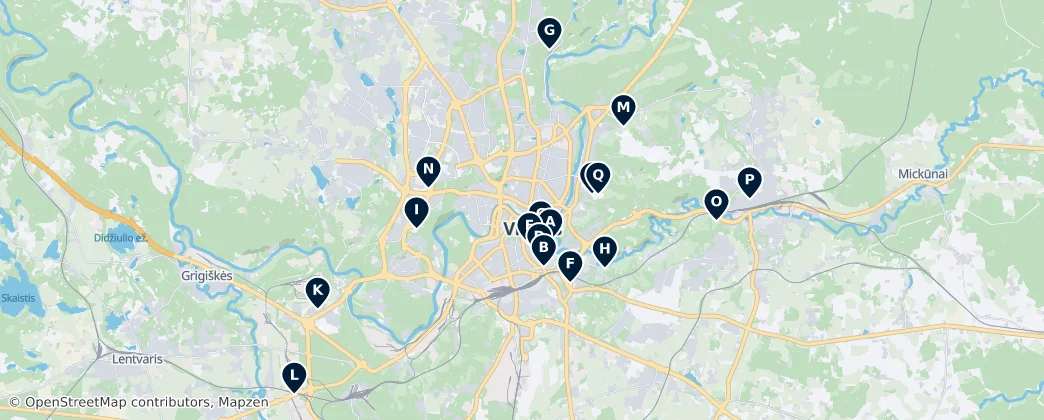 Map of Vilnius