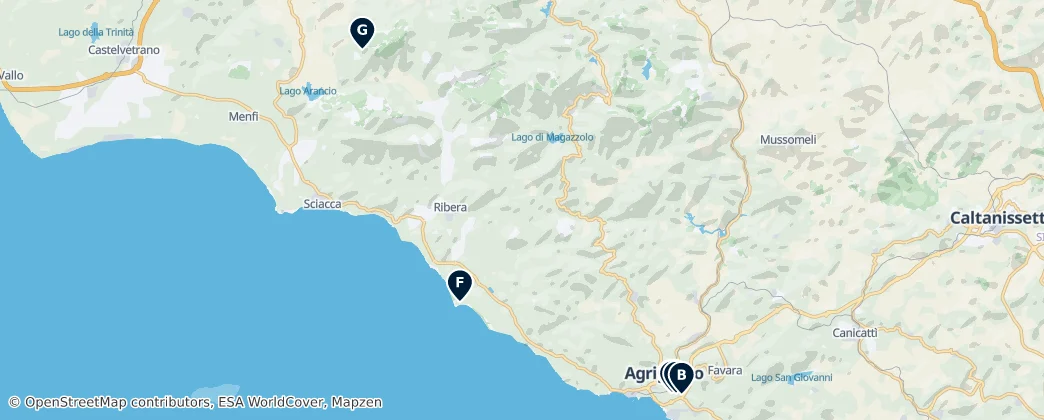 Map of Agrigento