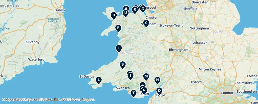 Map of Wales