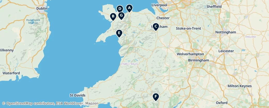 Map of Wales