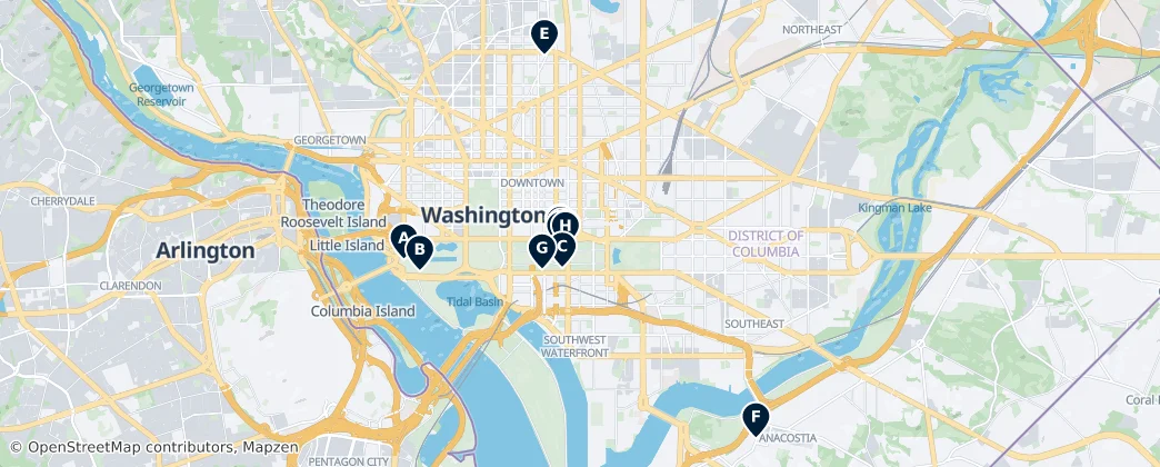 Map of Washington, D.C.