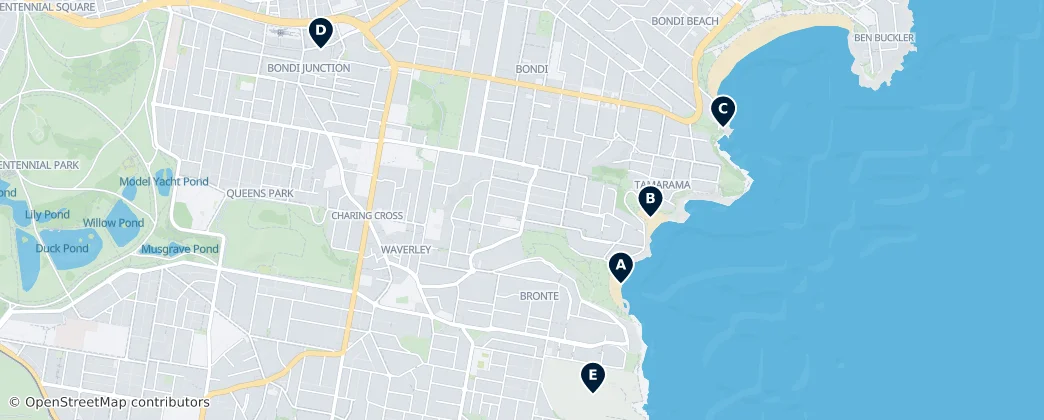 Map of Waverley Council