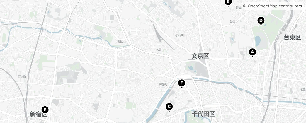 Map of Bunkyo
