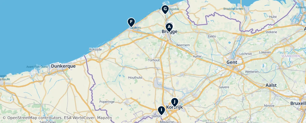 Map of Západní Flandry