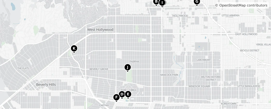 Map of West Hollywood