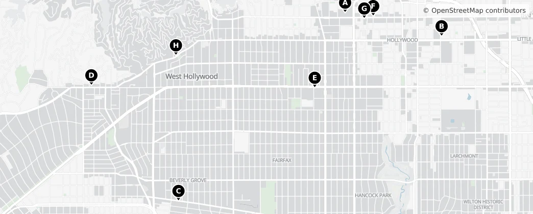 Map of West Hollywood