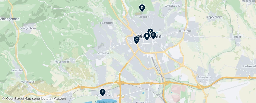 Map of Wiesbaden