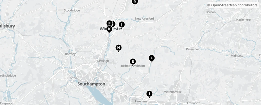 Map of Winchester