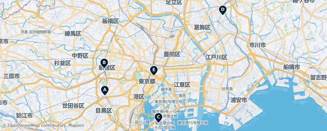 Map of 武蔵国