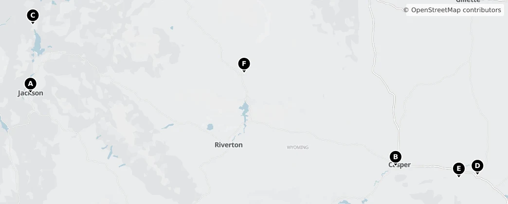 Map of Wyoming