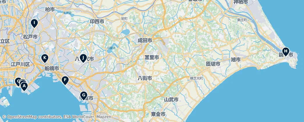 Map of 下総国