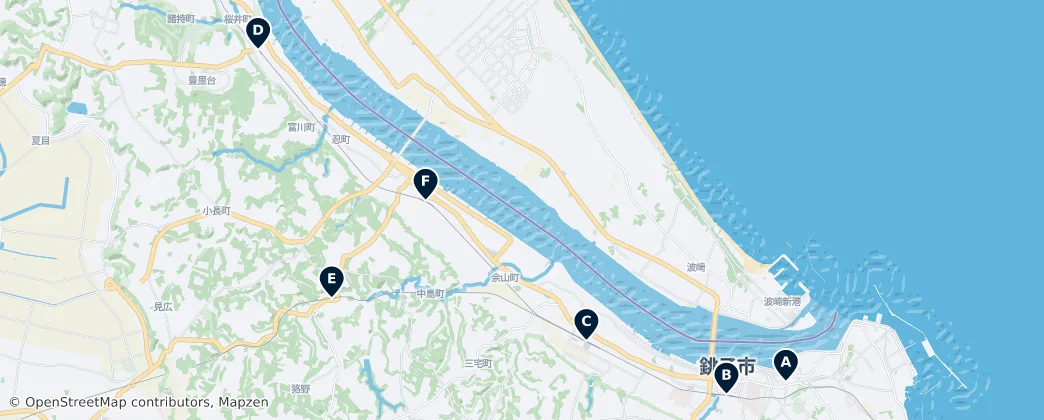 Map of Choshi