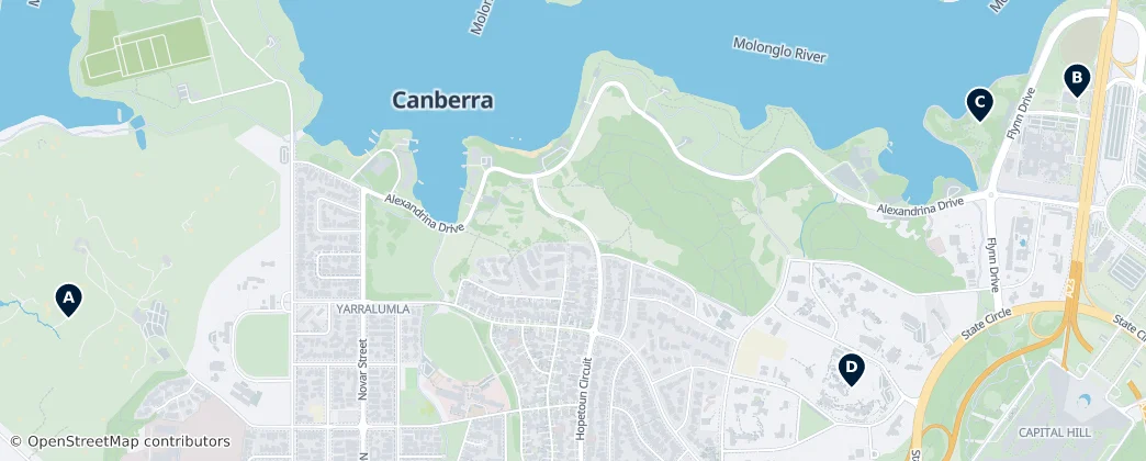 Map of Yarralumla