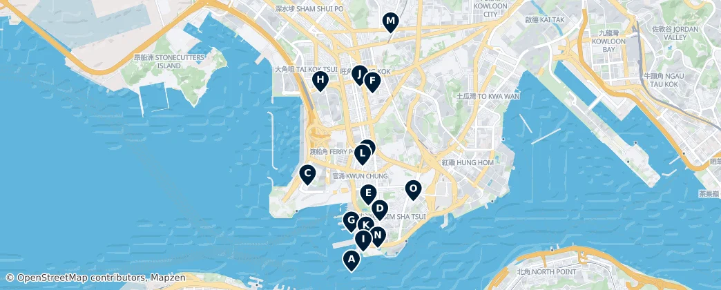 Map of Yau Tsim Mong District