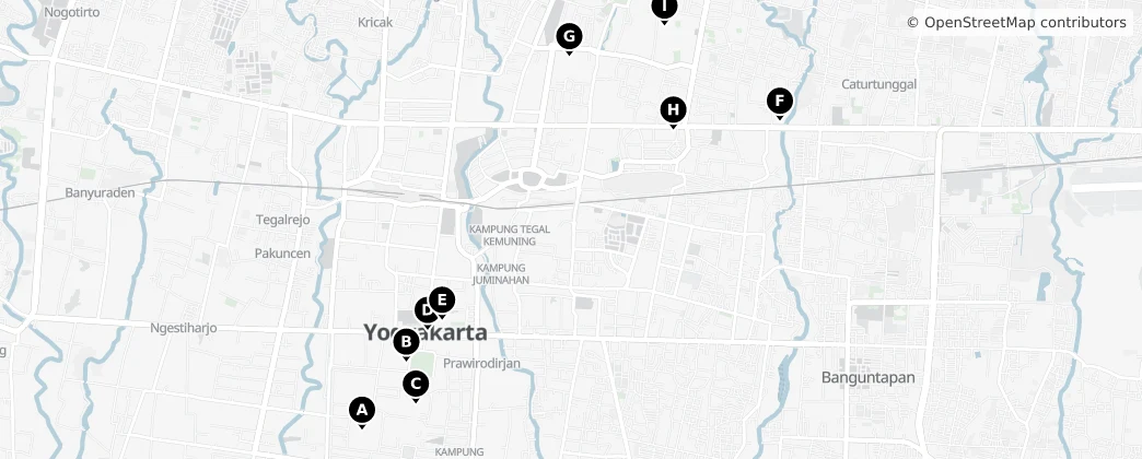 Map of Yogyakarta