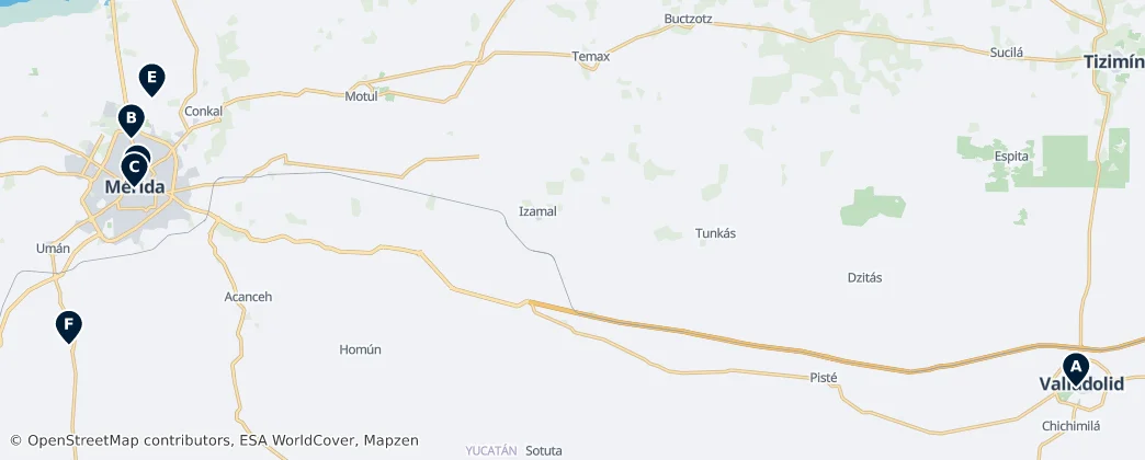 Map of Yucatán