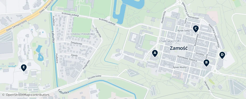 Map of Zamość