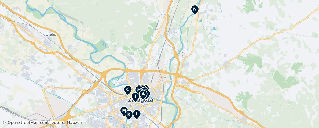 Map of Zaragoza