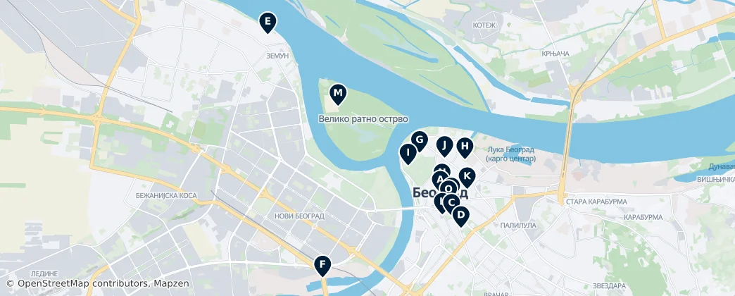 Map of Zemun