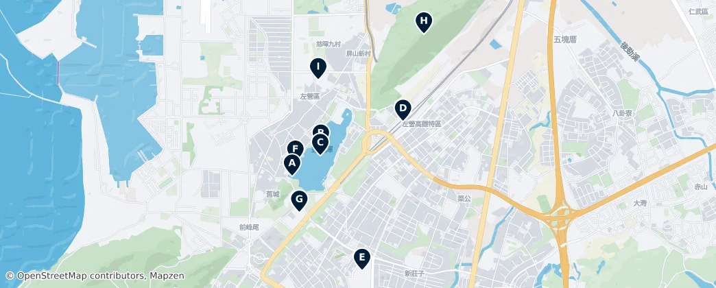 Map of Zuoying District