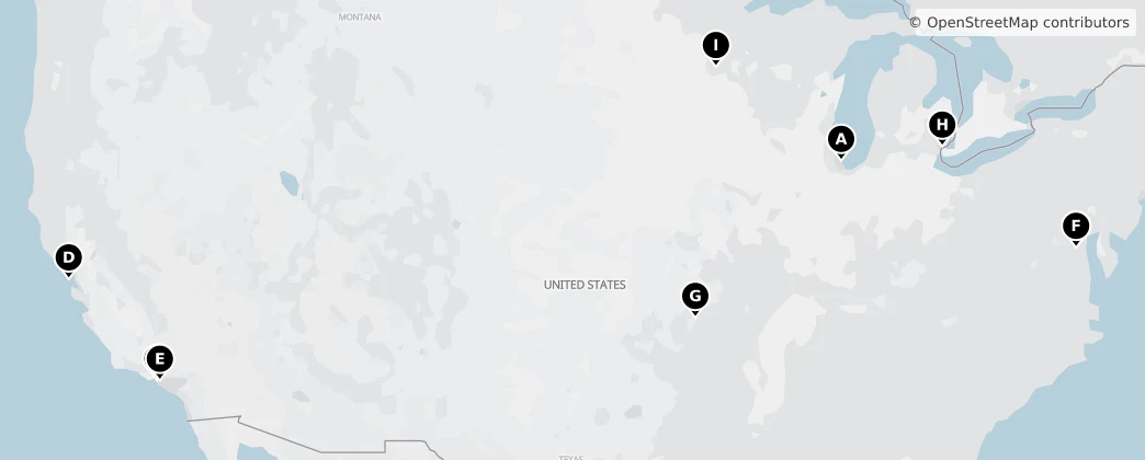 Map of Vereinigte Staaten von Amerika