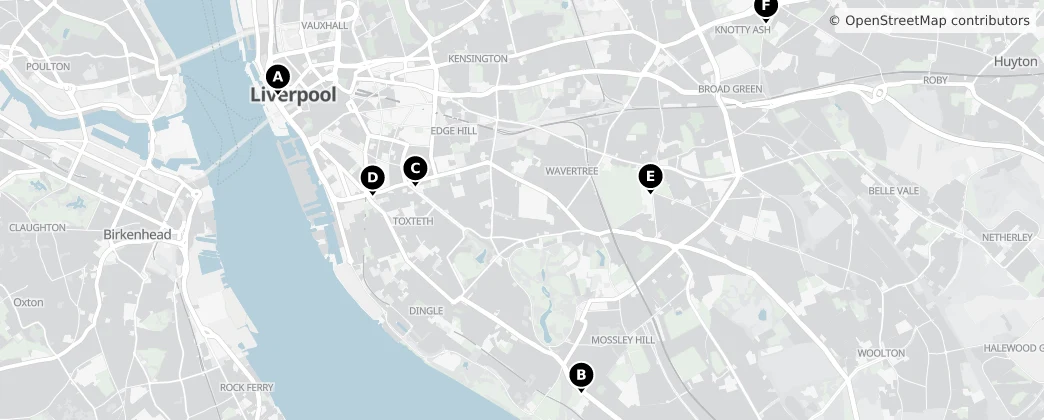 Map of Liverpool