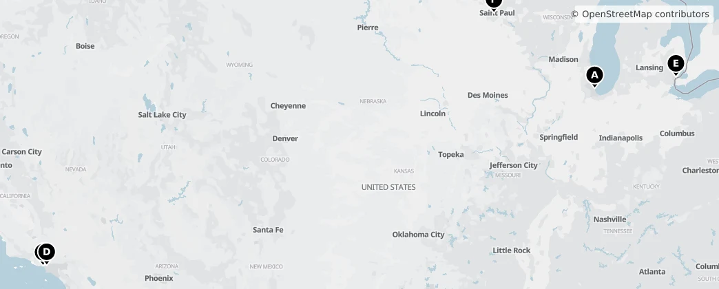 Map of Nordamerika