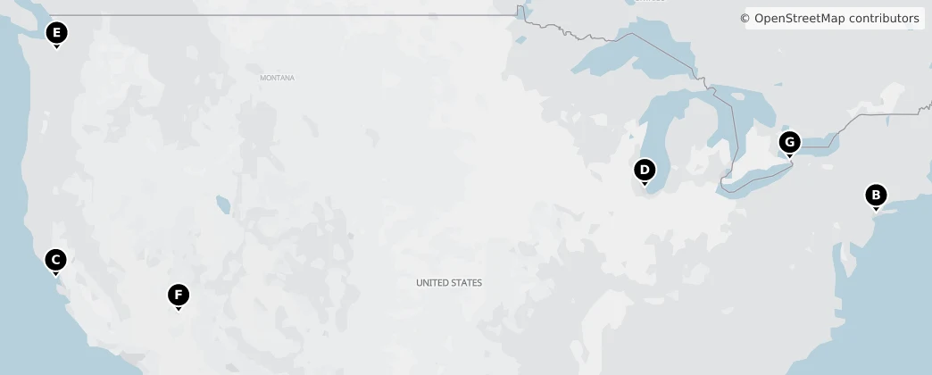Map of Nordamerika