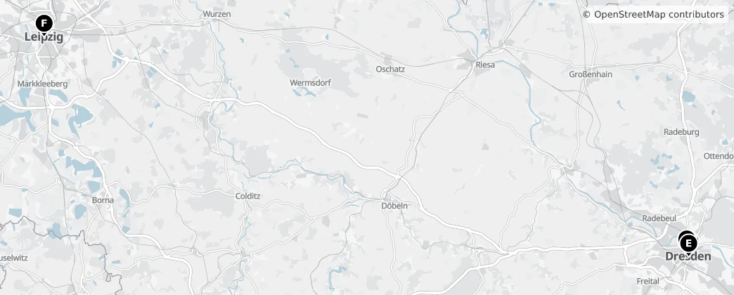 Map of Sachsen