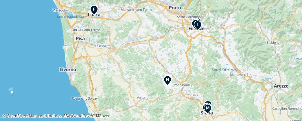Map of Toskana