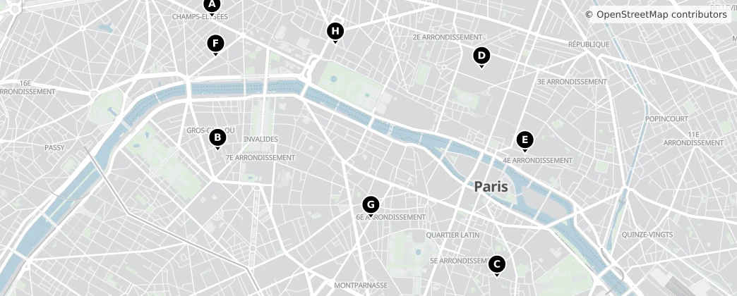 Map of Paris