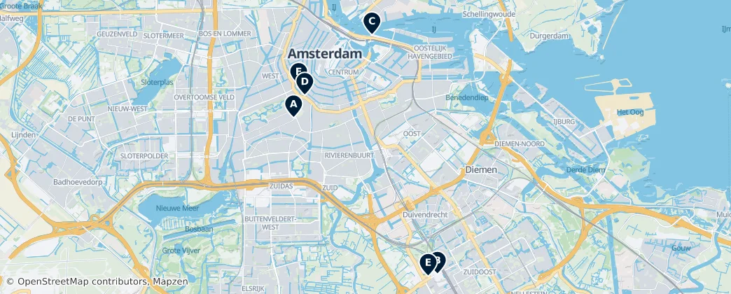 Map of Amsterdam