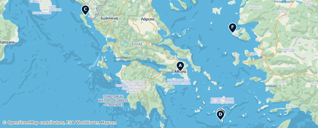 Map of Griechenland