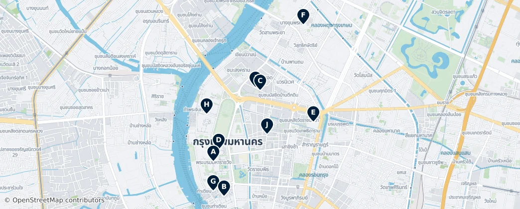 Map of Bezirk Phra Nakhon