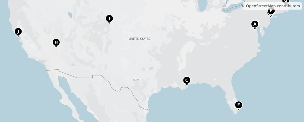 Map of Vereinigte Staaten von Amerika
