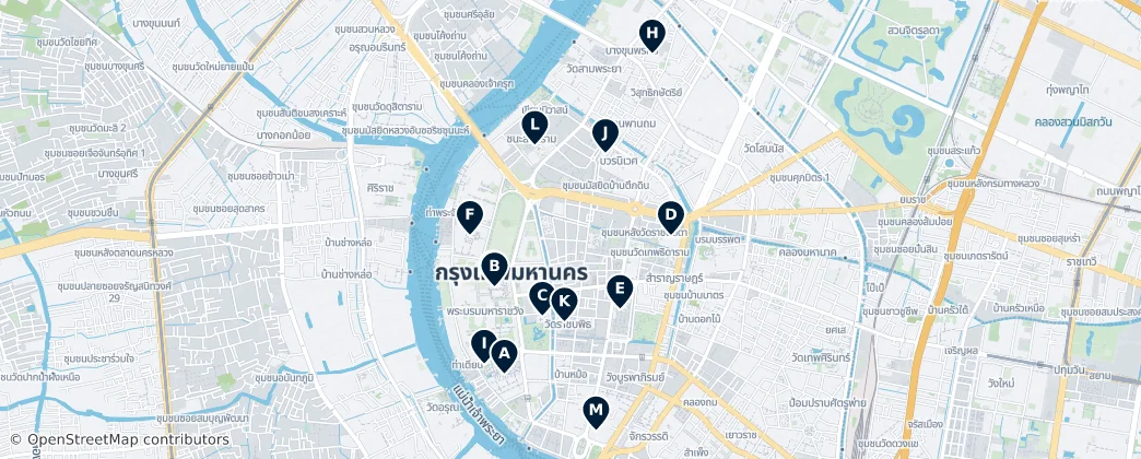 Map of Bezirk Phra Nakhon