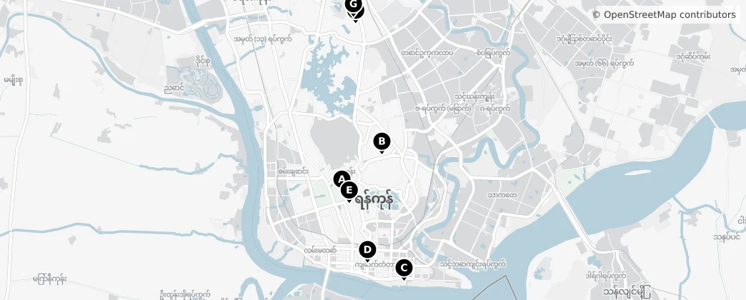 Map of Yangon-Region