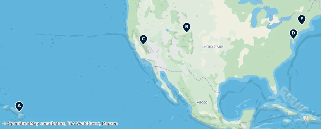 Map of Vereinigte Staaten von Amerika